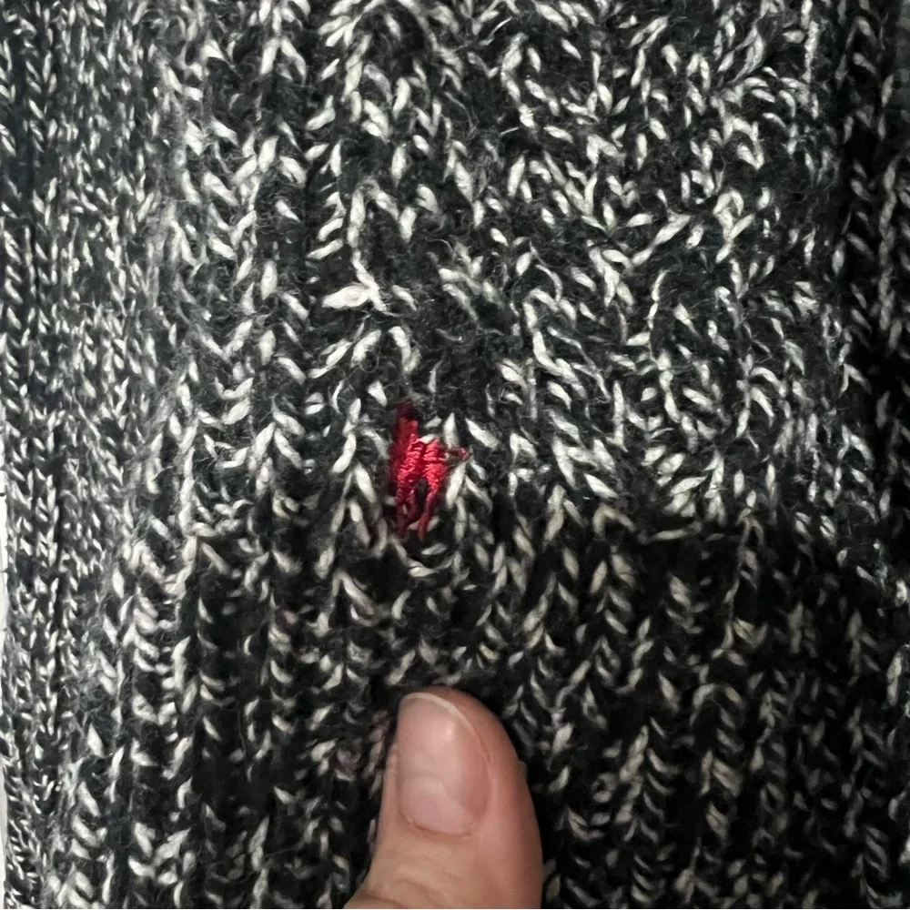 Ralph Lauren Girl’s Open Front Wool‎ Blend Cardigan Size Large (12-14) Black